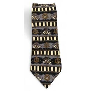 The Metropolitan Museum of Art Neck Tie 100% Silk Musical Stripe Violin Chamber